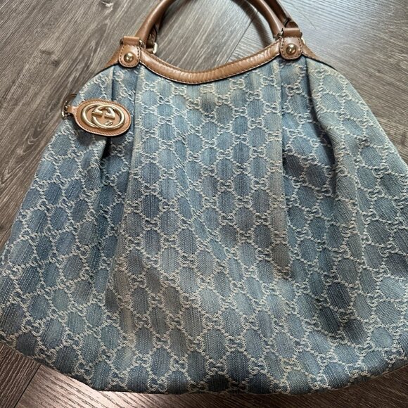 Gucci Sukey Denim Large Bag - Picture 2 of 12